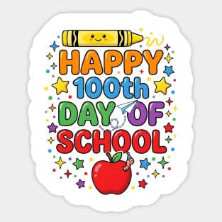 Happy 100th Day of School Celebration Sticker